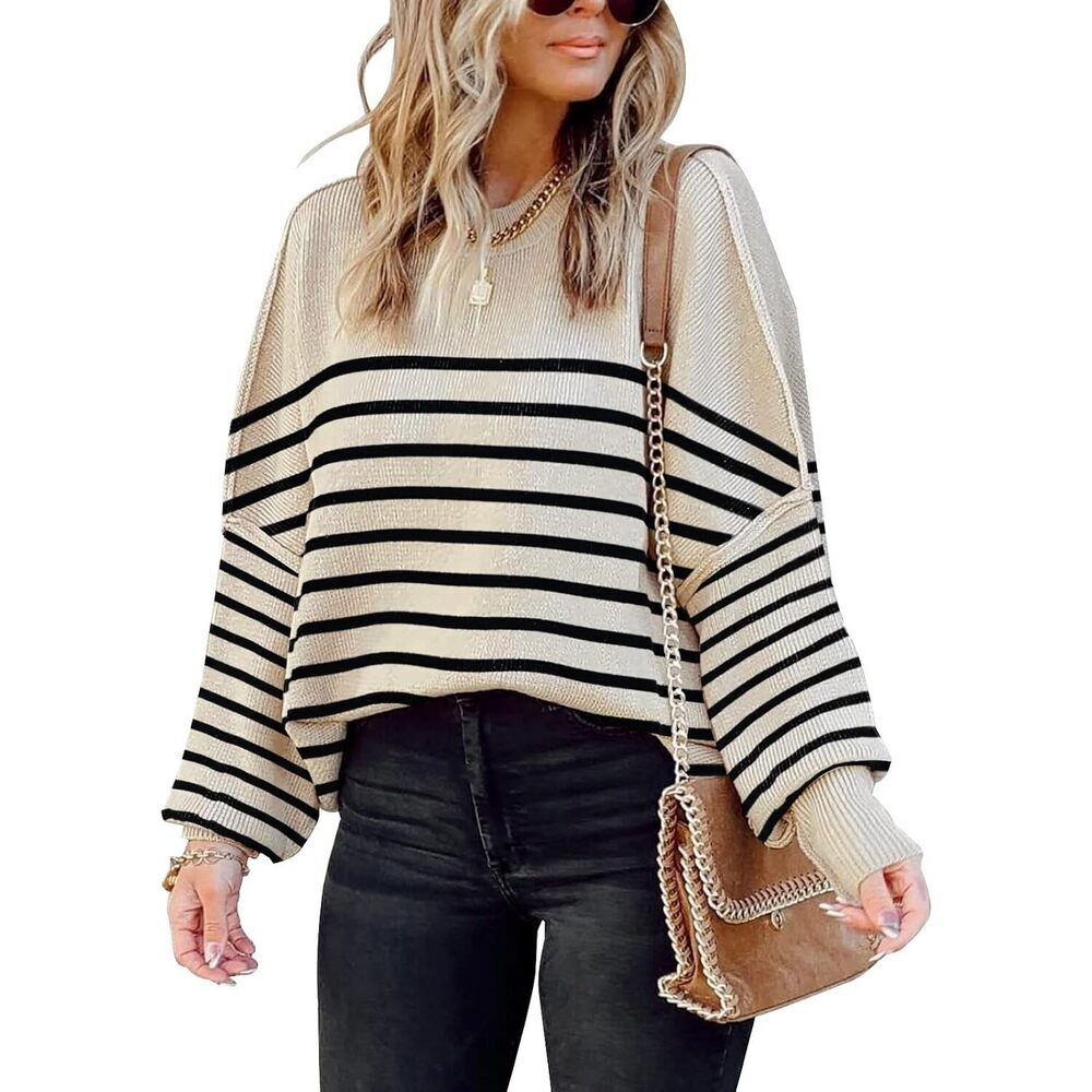 BRAND NEW SAUKOLE Oversized Crewneck Batwing Sleeve Knit Sweater